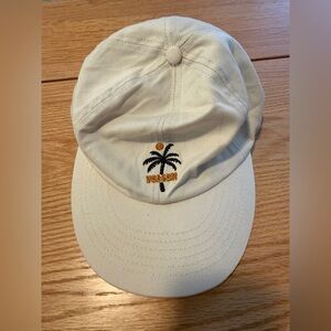 Volcom Palm Tree Strapback Hat Cream Adjustable Dad Cap Surf Skate Casual